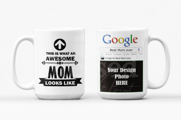 Awesome Mom Personalized Photo Mug - Image 2