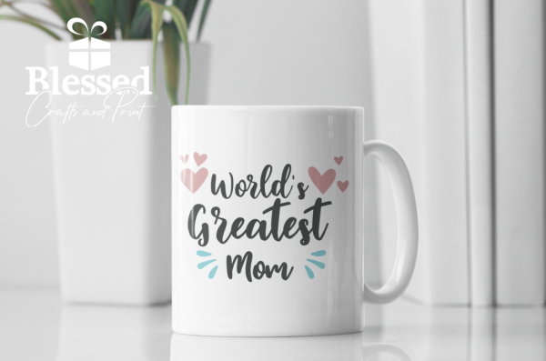 11ounce World's Greatest Mom & Photo personalized Mug - Image 2