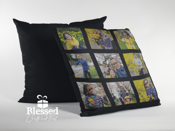 18"X18" 9 Grid Photo Collage Personalized Pillow Case/Cover