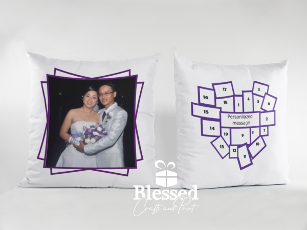 16x16 Personalized Pillow Case image both side - Image 4