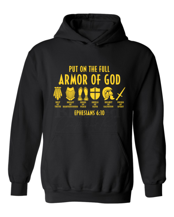 Black Hoodie Full Armor of God.