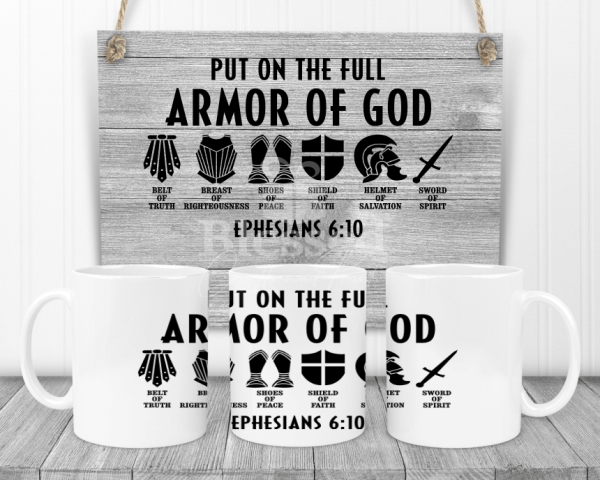 Put on the Full Armor of God Wrap around Mug